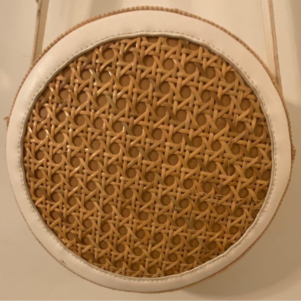 Round Ratan Crossbody Shoulder Purse